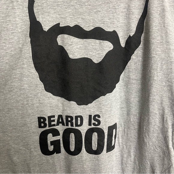 Men’s Anvil Beard Is Good Grey T-Shirt Size Large US! - Picture 4 of 6